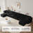 Cloud Sectional Couches For Living Room, Convertible Couch With Ottoman, Modular Sectional Sofa With Deep Seat,No Assembly Required With Throw Pillows (Black, 6 Seater+2 Ottoman)-396935591-396935588-402276218