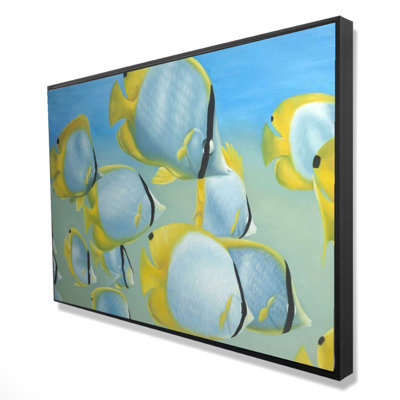 Butterfly Fishes Print On Canvas