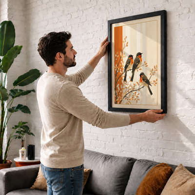 Birds on Branches Botanical - Framed Print