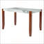 Ensemble de salle à manger 4 pièces avec table en faux marbre, chaises rembourrées et banc, conception peu encombrante pour les salles à manger modernes, gris-129945728