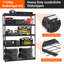 Étagère de garage robuste à 5 niveaux Capacité de 2 500 lb Étagères de rangement en métal réglables Support utilitaire industriel 48 x 18 x 72 pouces