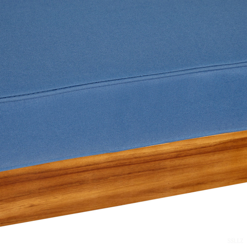 OANA CLUB CHAIR WITH CHUSION, Blue, Pecan