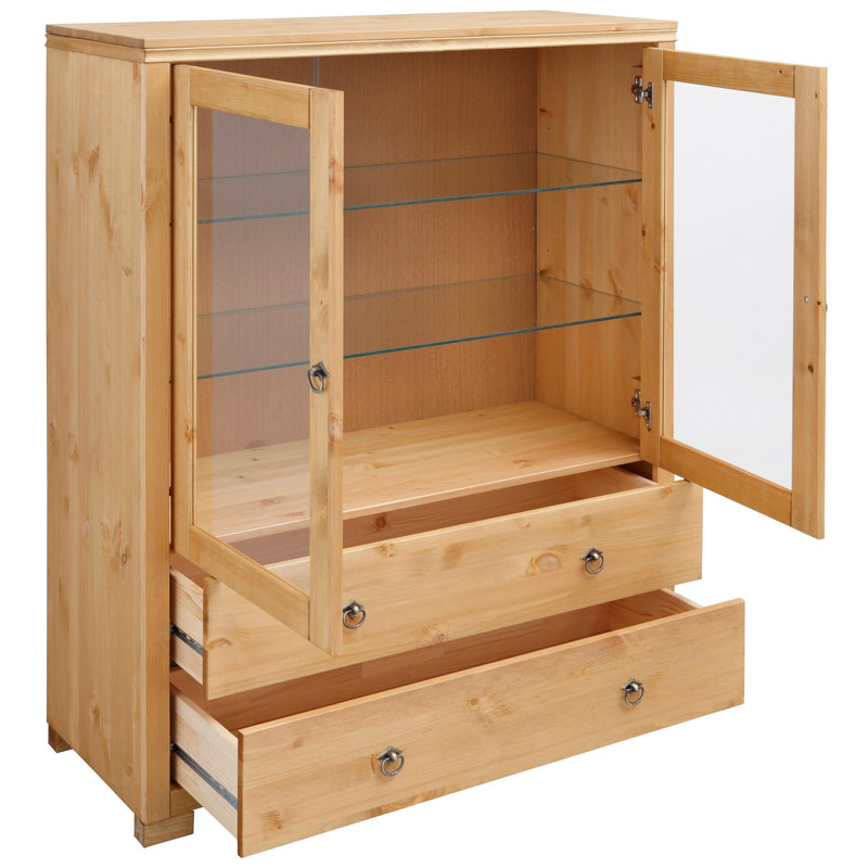 Crist Display Cabinet, Natural Brown