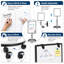 Tableau blanc mobile mobile effaçable à sec sur roulettes, support réglable en hauteur de 36 po x 24 po avec roulettes pour la maison et le bureau-134546609