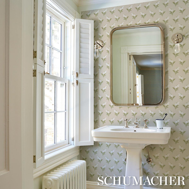 Lily Of The Valley Wallpaper, Green