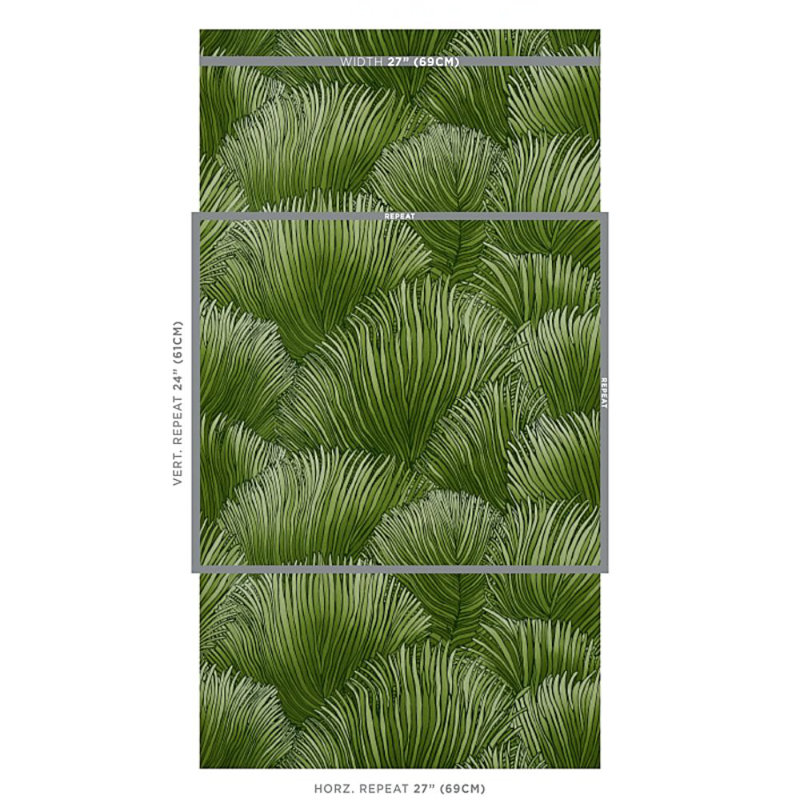 Papier peint Fondale, Vert
