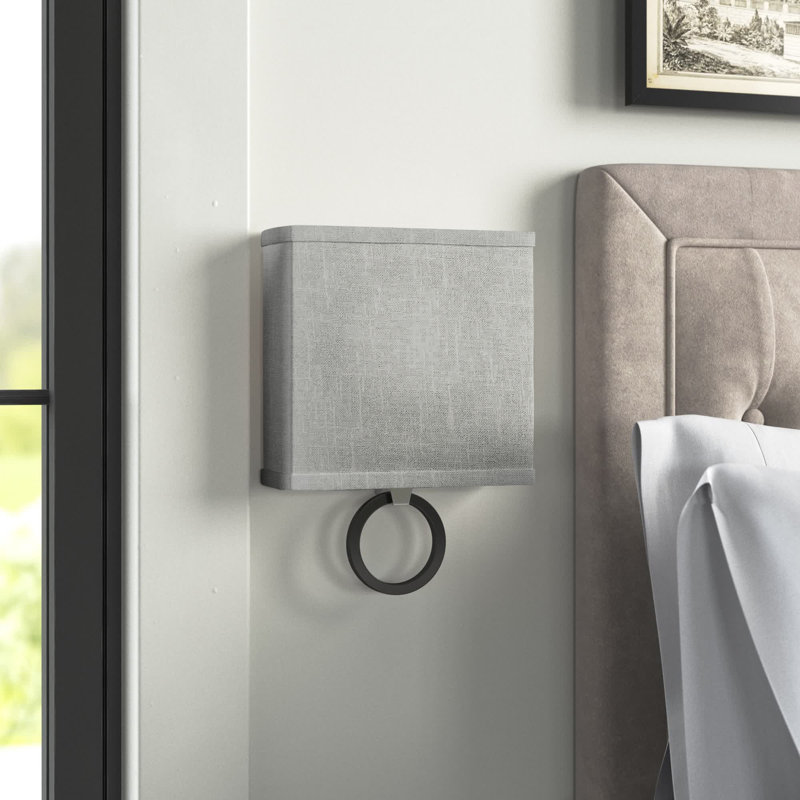 Galerie Brushed Nickel & Heathered Gray LED Wall Sconce