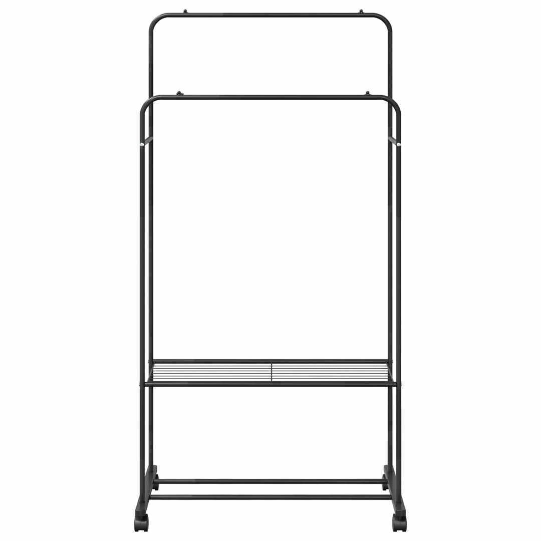 Clothes Rack With Shelf With Wheel With Storage Modern Bedroom Metal