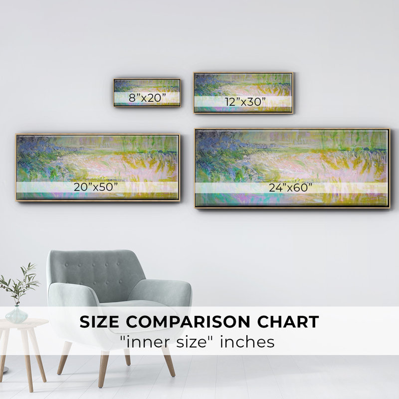Etude- Framed Canvas, 24" H x 60" W