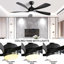 52 Inch Modern Led Ceiling Fan With 3 Color Dimmable 5 ABS Blades Remote Control Reversible DC Motor White For Bedroom-1490382821