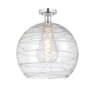 Plafonnier semi-encastré 1 lumière 13,75 po Cindi