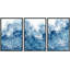 «Smoke Effect Pastel Watercolor Mountain Range», ensemble de 3 reproductions sur toile flottantes-91258466-91258467