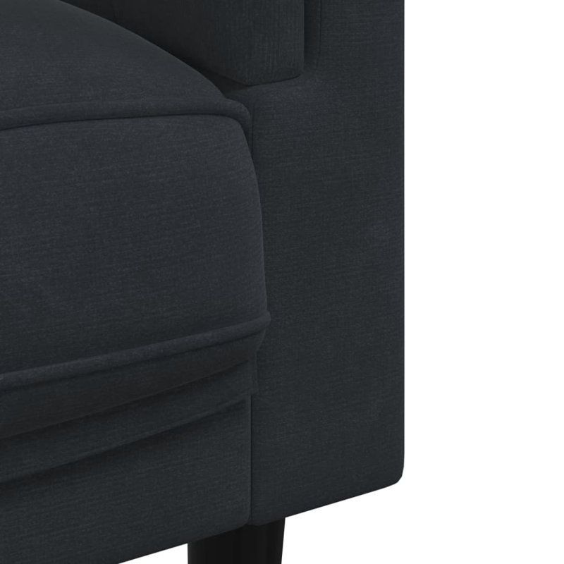 Ensemble de canapé avec coussins 2 pièces Mercer41, Noir, noir, noir, noir