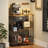5-Layer Staggered Coffee Bar With Storage Drawer - Space-Efficient Farmhouse Stand For Kitchens - Waterproof Microwave Shelf & Bakers Rack Organizer