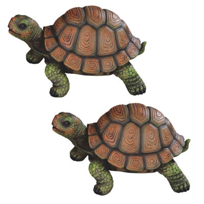 «2-PC Set» ICE ARMOR l 11,75 po Tortue Figurine Statue Sculpture Ornement Décoration Maison / Pièce et Idées de cadeaux parfaits pour la pendaison de crémaillère, les Fêtes et les Anniversaires