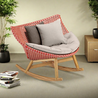 PE Rattan Woven Home Leisure Rocking Chair