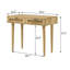 Console d'appoint 2 tiroirs Naturel