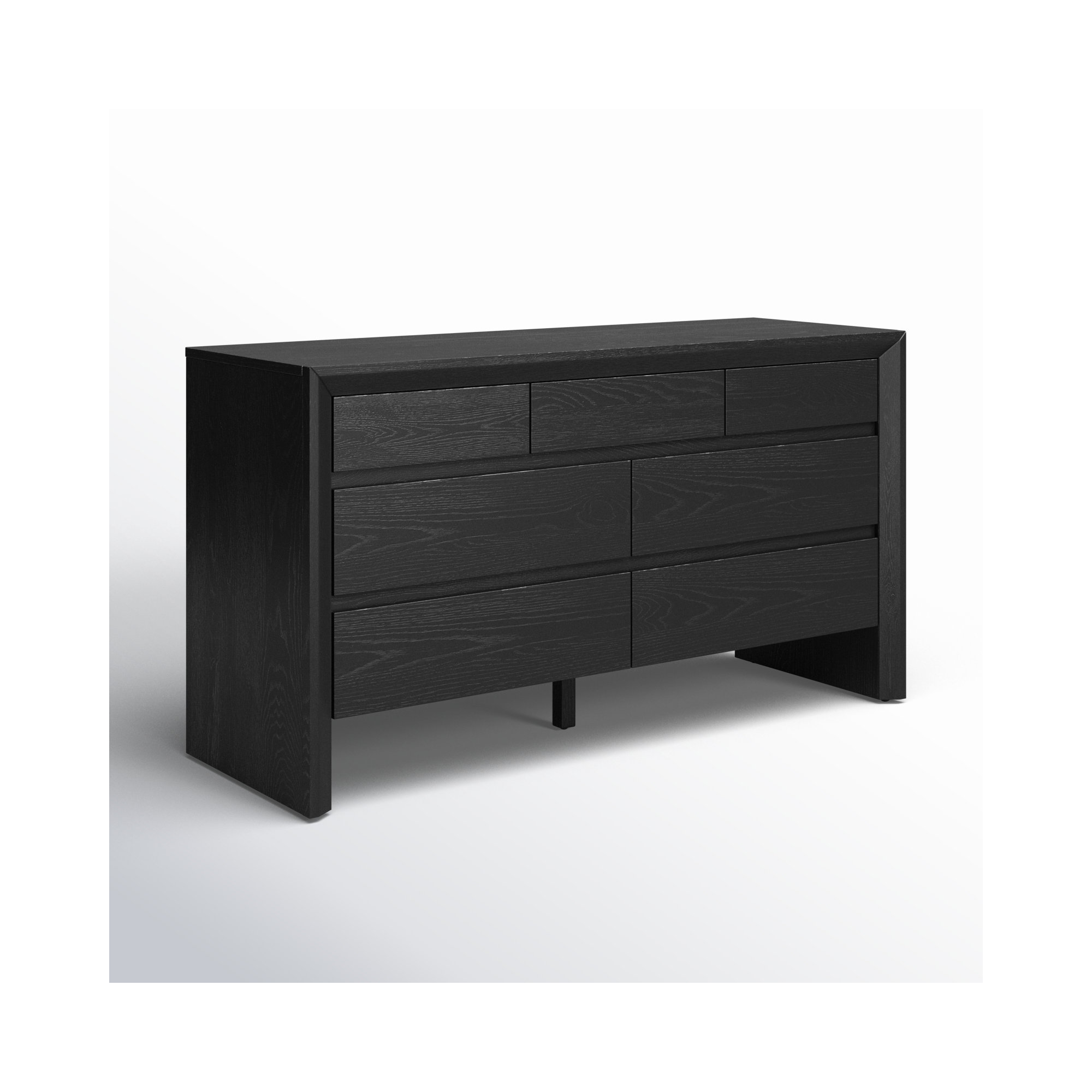 Wyat 7 Drawer Dresser, Black