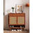 31.5" Brown Rectangular Solid Wood Shoe Storage