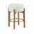 Cream Seat/ Brown Walnut Frame