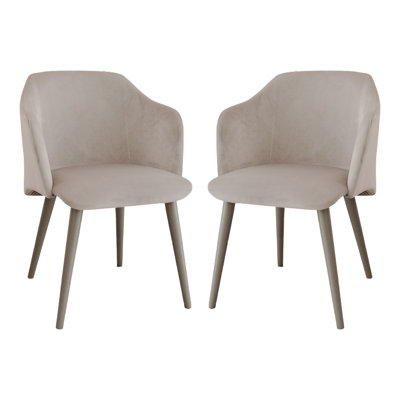 Fauteuil en velours gris Luntsford
