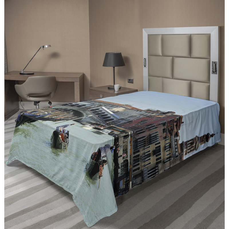 Microfiber No Pattern And Not Solid Color Flat Sheet, Twin
