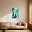 Motif de vagues abstraites dans les tons de bleu et de vert