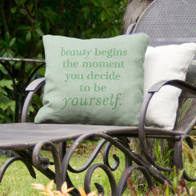 Coussin intérieur/extérieur véritable beauté, 16 po x 1 po, Vert