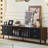 Retro design solid wood TV cabinet