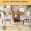 Ensemble de table de salle à manger extensible moderne de 5 pièces avec rallonge amovible de 16,2 pouces pour petits espaces Topmax (n ° de référence: SP000062)-869271580-869271582