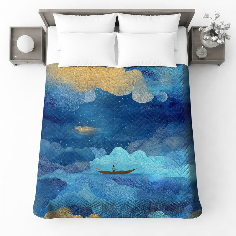 Couvre-lit matelassé Starry Night Sky , Double