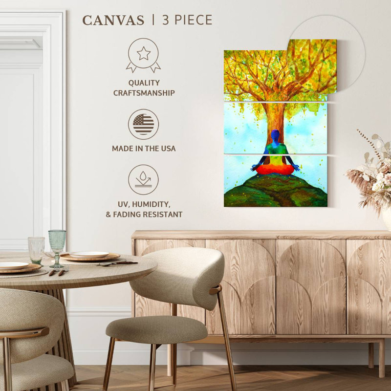 Kerrick Infusing Chakra In Lotus Pose, 32" H x 20" W