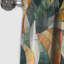 Motif de mosaïque géométrique orange et vert - Rideau occultant géométrique abstrait - 1 panneaux-107546367