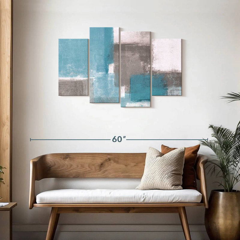 Avery Blue And Gray Abstract