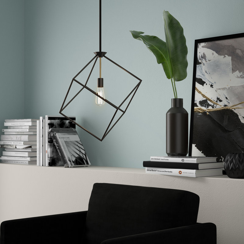 Luminaire suspendu carré à 1 lumière Devione