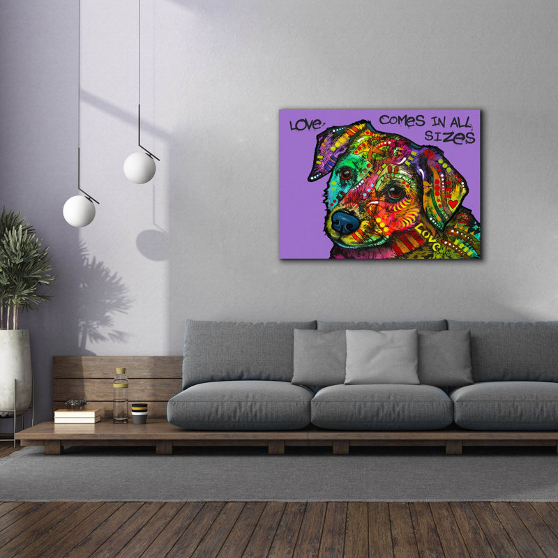 «Love In All Size» par Dean Russo Studios, art mural sur toile, H 40 po x l 54 po x P 1,5 po