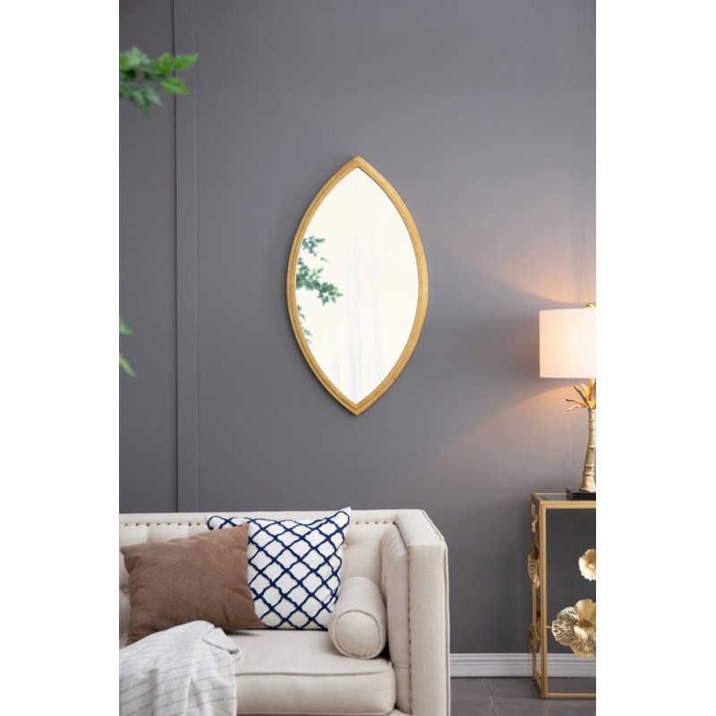 Miroir mural décoratif en forme de feuille