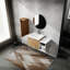 36" Wall-Mounted Bathroom Vanity With Sink And Side Cabinet