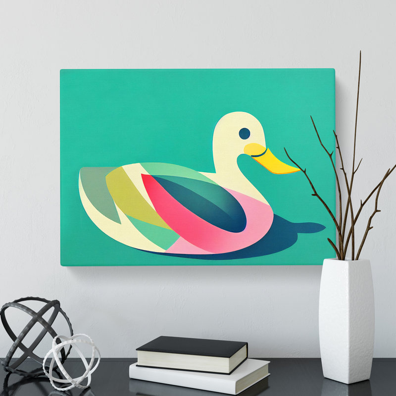 Dramatic Abstract Duck - Wrapped Canvas, 35cm H x 50cm W x 3cm D