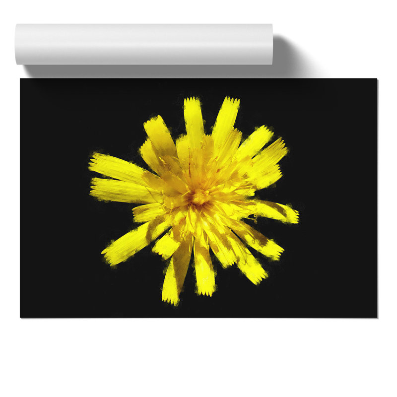 Yellow Flower Painting - Frameless Print, 30cm H x 42cm W x 0.1cm D