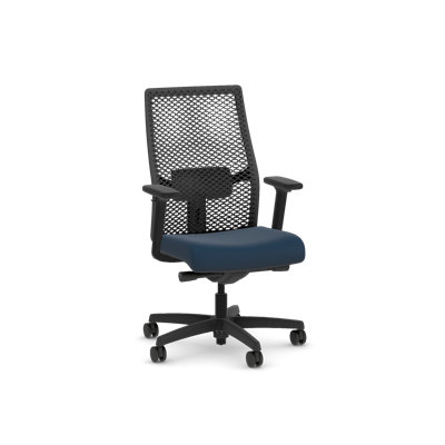 HON Ignition 2.0 ReActiv Ergonomic Office Chair, Advanced Tilt, Black Frame, Ocean