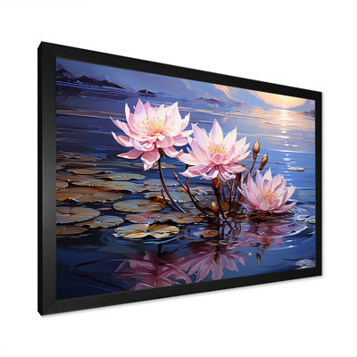 Impression sur toile encadrée «Riverside Blooms fleurs sur rivière II»