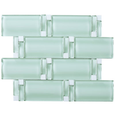 Carrelage mosaïque en verre lustré 11,82 po x 12,01 po Reflection