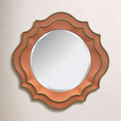 38" Round Scalloped Accent Mirror
