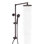 Système de douche à pluie Fennocasa Polaris Elite, pomme de douche à pluie 8 po, noir mat 1,8 GPM