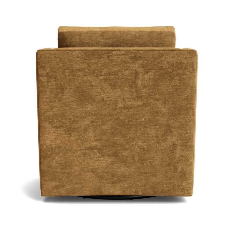 Gigi No Skirt Full Swivel Chair, Vintage Chenille - Bronze