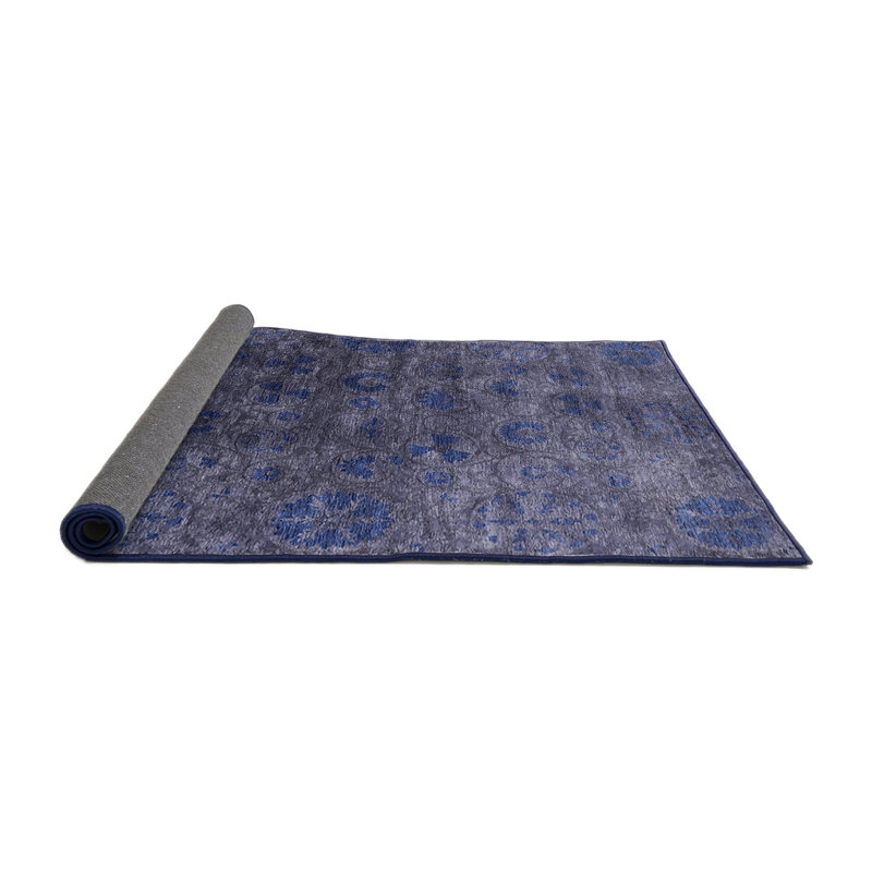 Tapis mauve à motif floral Chidester, Rond 3 pi