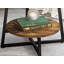 Table de bout industrielle 19,68 pouces avec tablette de rangement, table d'appoint ronde à 2 niveaux pour petits espaces, brun rustique, table de chevet robuste ou table basse