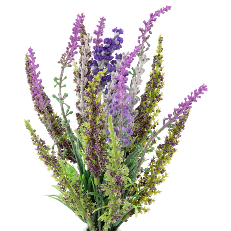 11.5" Purple and Green Artificial Lavender Bundle