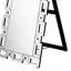 Miroir debout 24 po x 65 po à cadre géométrique argenté